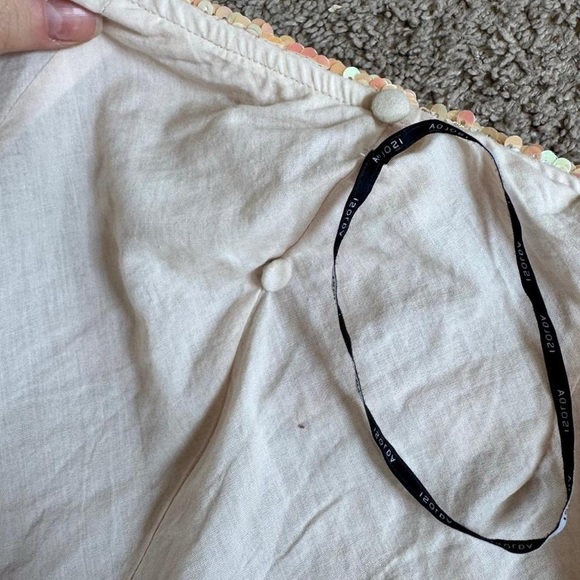 ISOLDA Brazil orange pink sequin strapless maxi dress - Picture 7 of 9